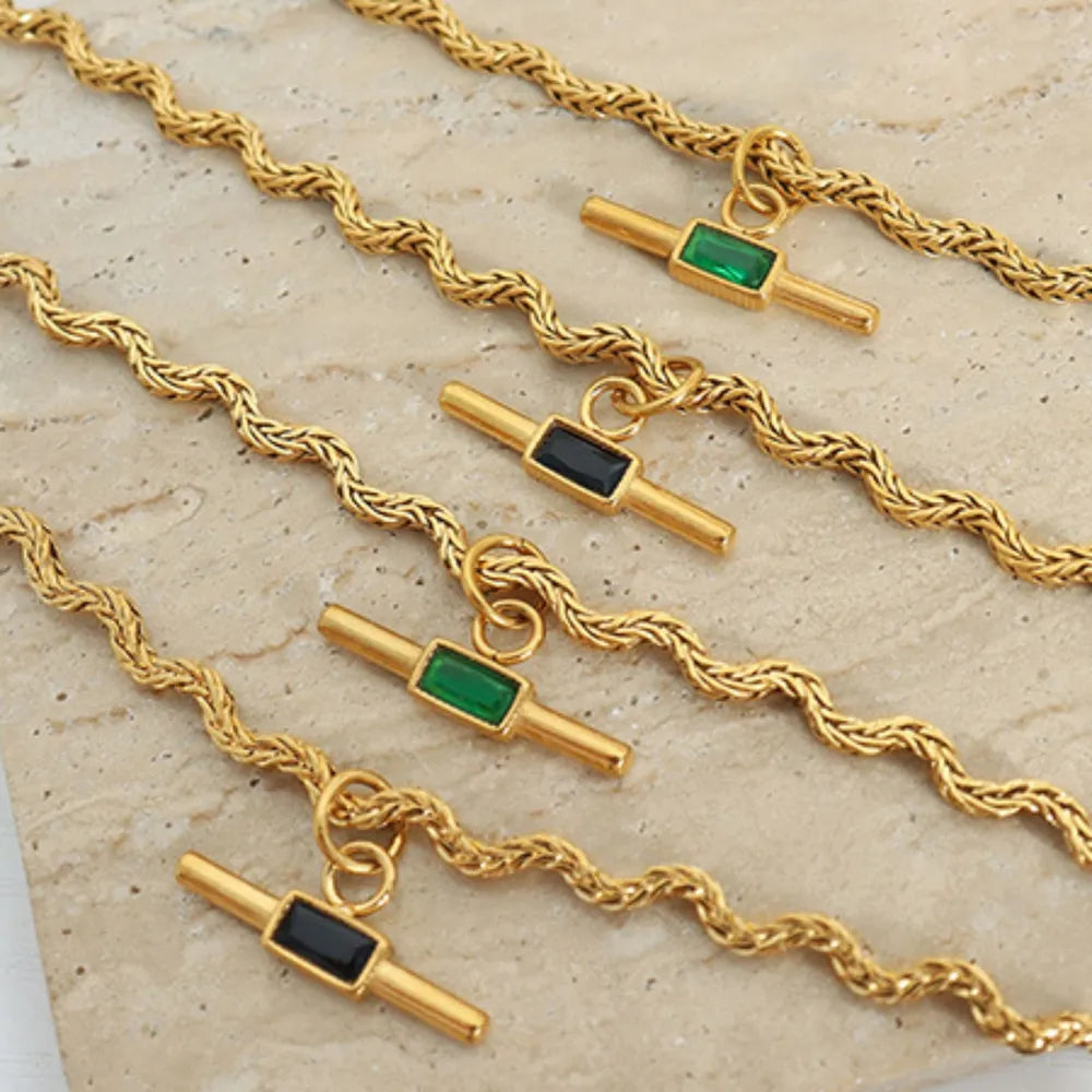Glass Cone Shaped Pendant Necklace
