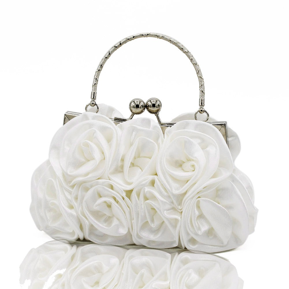 Rose Silk Bridal Clutch Bag