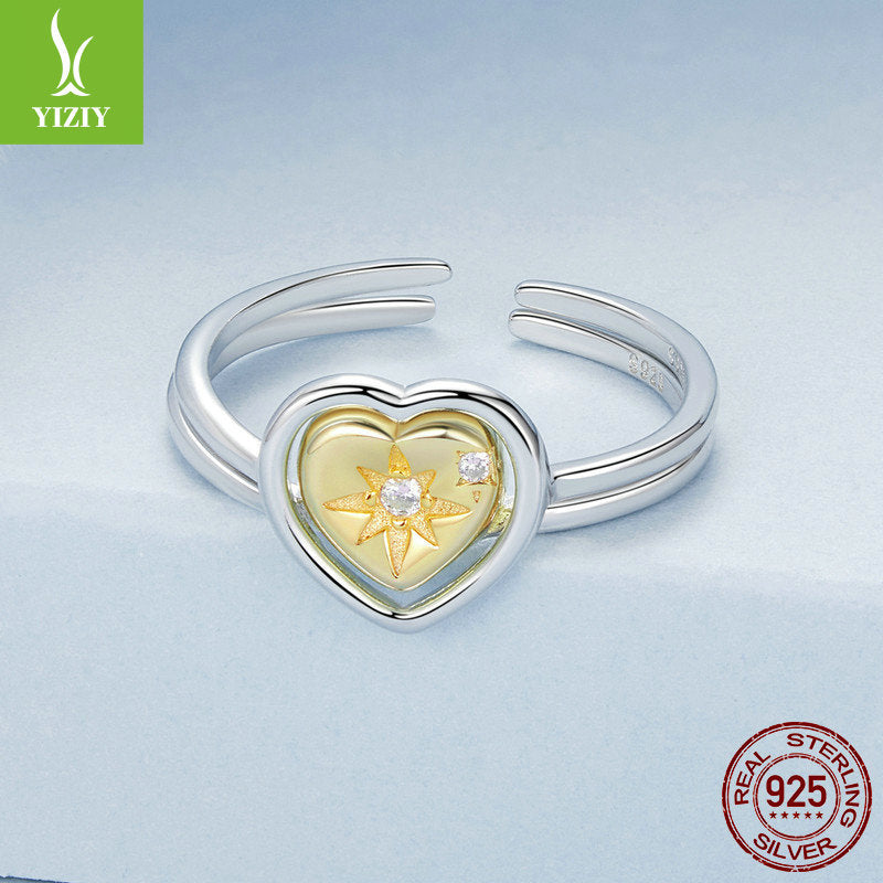 Love Splicing Open Ring – 18K Gold & Silver Duo