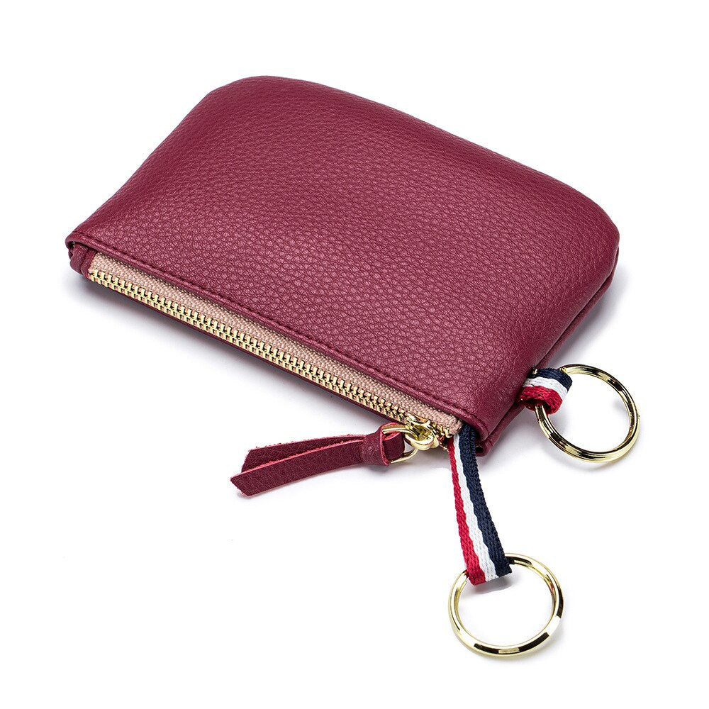 Genuine Leather Mini Wallet Clutch Purse
