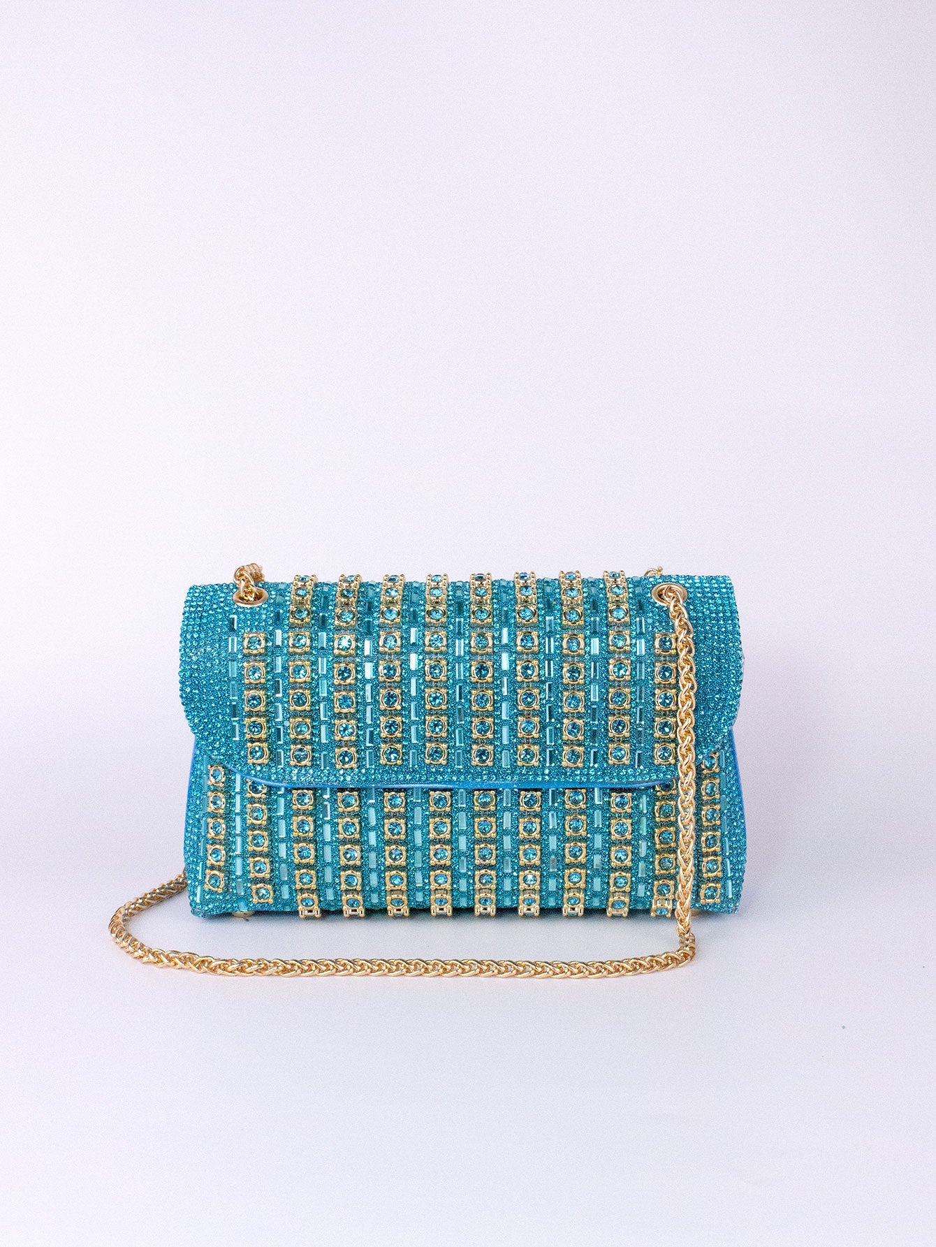 Brooch & Rhinestone Evening Clutch Bag