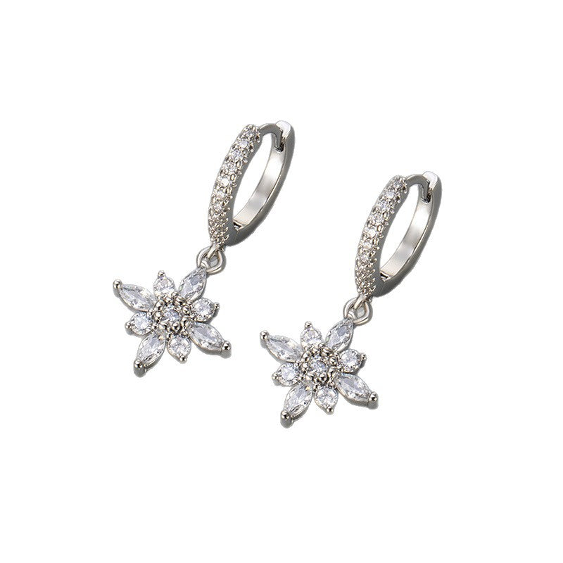 Octagonal Star Crystal Stud Earrings