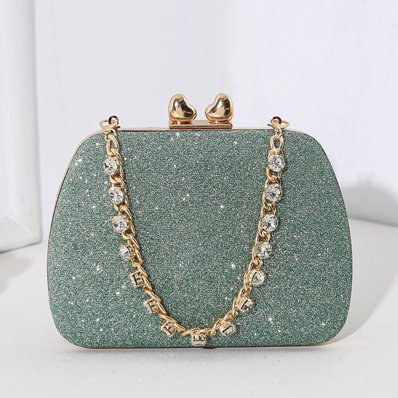 Crystal Chain Small Square Crossbody Bag