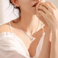 Moissanite Heart Pendant Necklace in 925 Silver