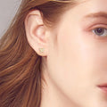 Moissanite Butterfly Stud Earrings in 925 Sterling Silver