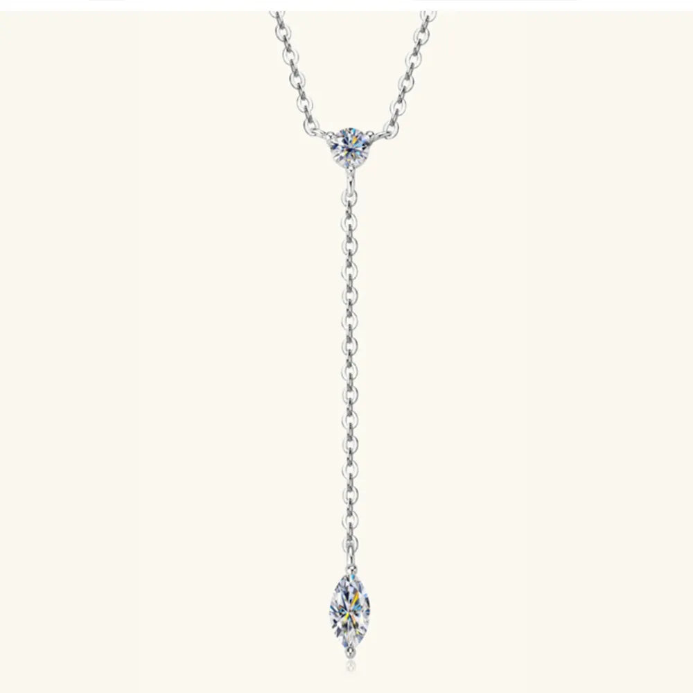 0.3 Carat Moissanite Pendant Necklace in 925 Silver