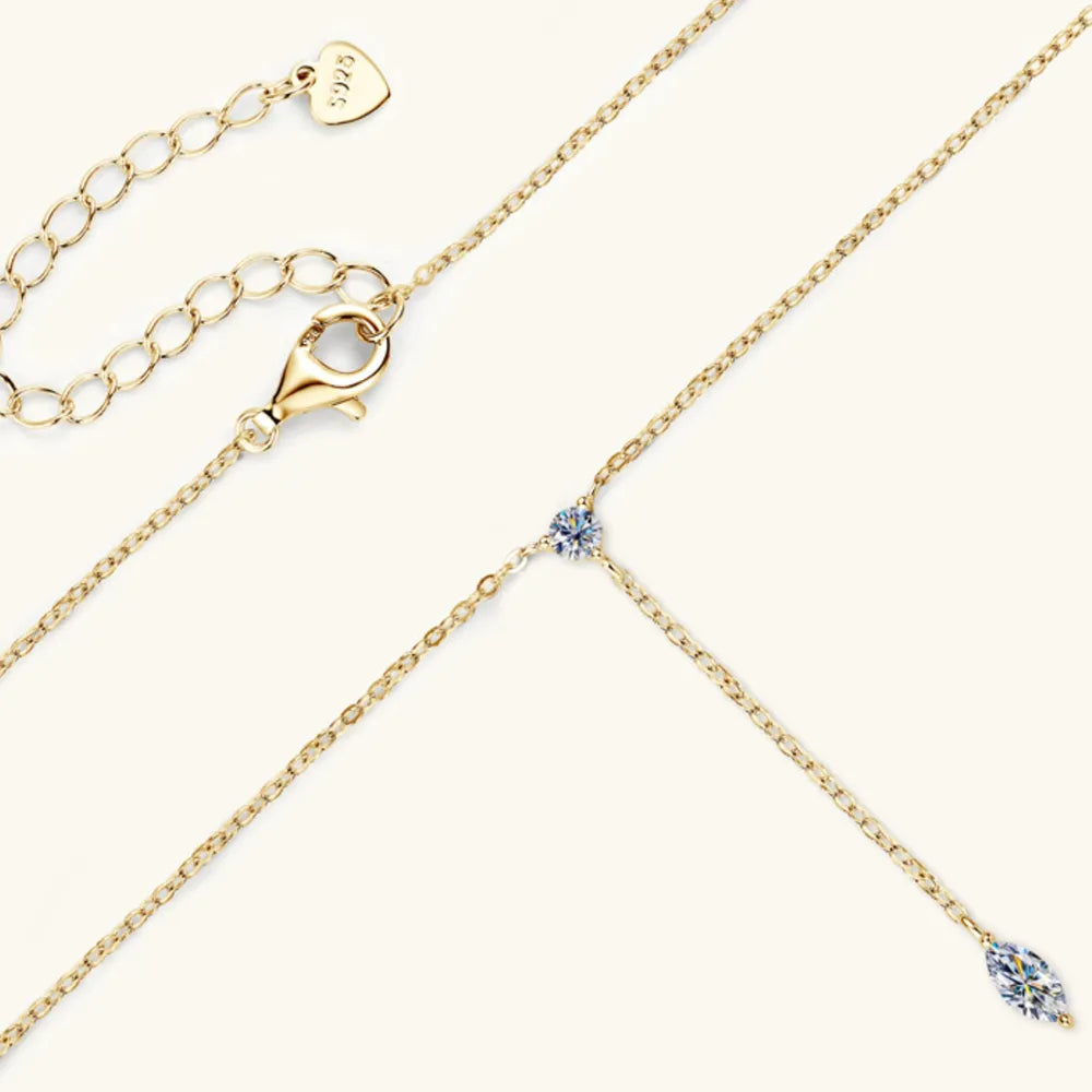 0.3 Carat Moissanite Pendant Necklace in 925 Silver