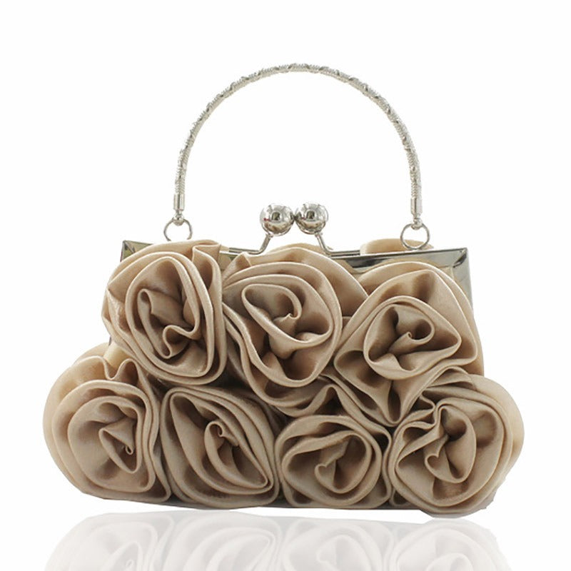 Rose Silk Bridal Clutch Bag