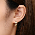 Moissanite Daisy Flower Stud Earrings