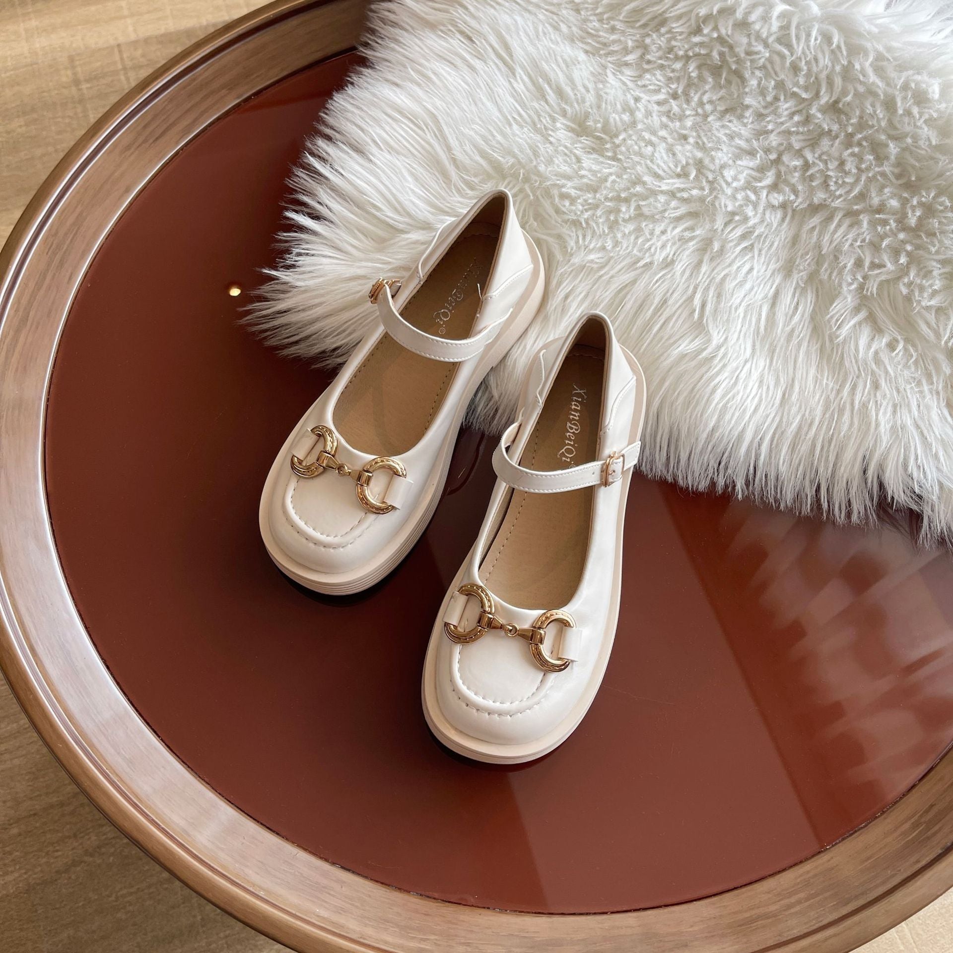 Retro Platform Sole Shallow Scoop Shoes
