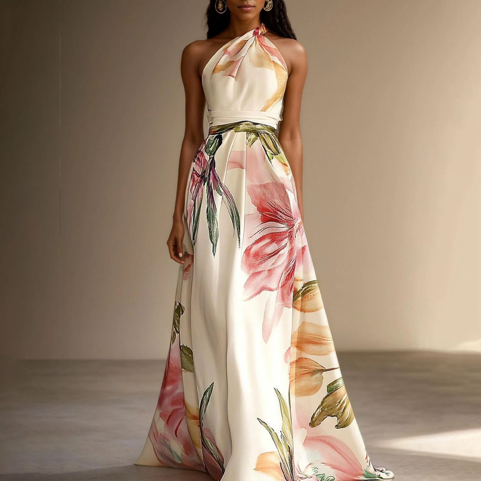Elegant One-Shoulder Maxi Dress