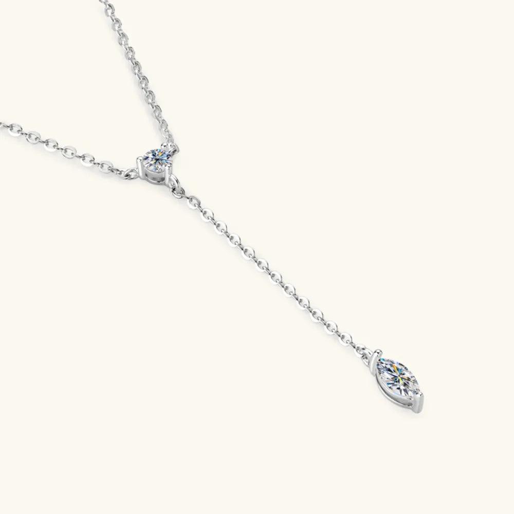 0.3 Carat Moissanite Pendant Necklace in 925 Silver