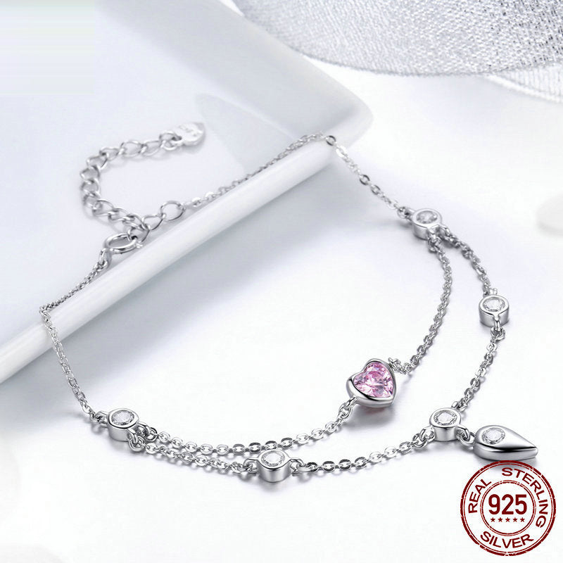 Ladies' Sweetheart 925 Silver Bracelet