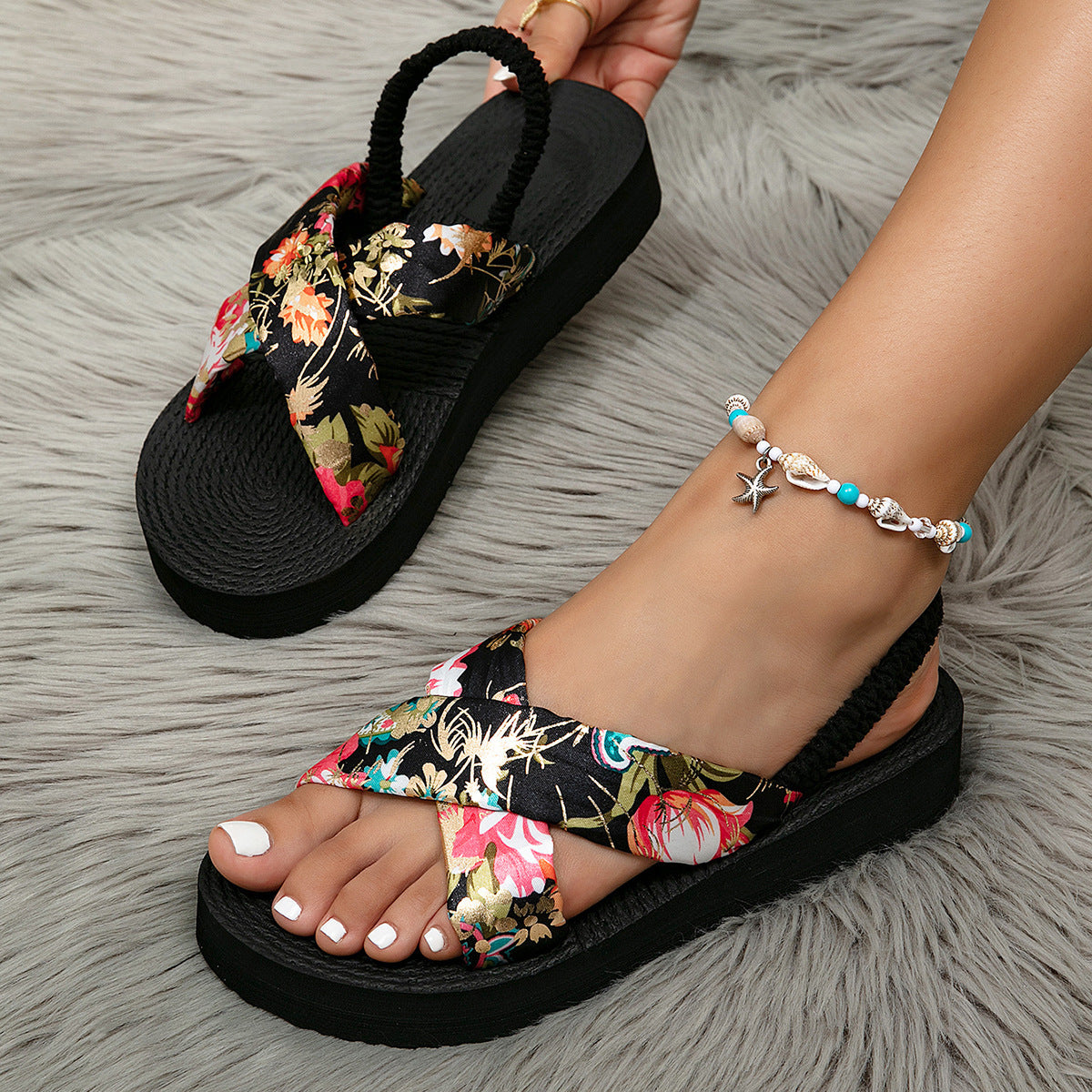 Flat Heel Thick Sole Summer Sandals