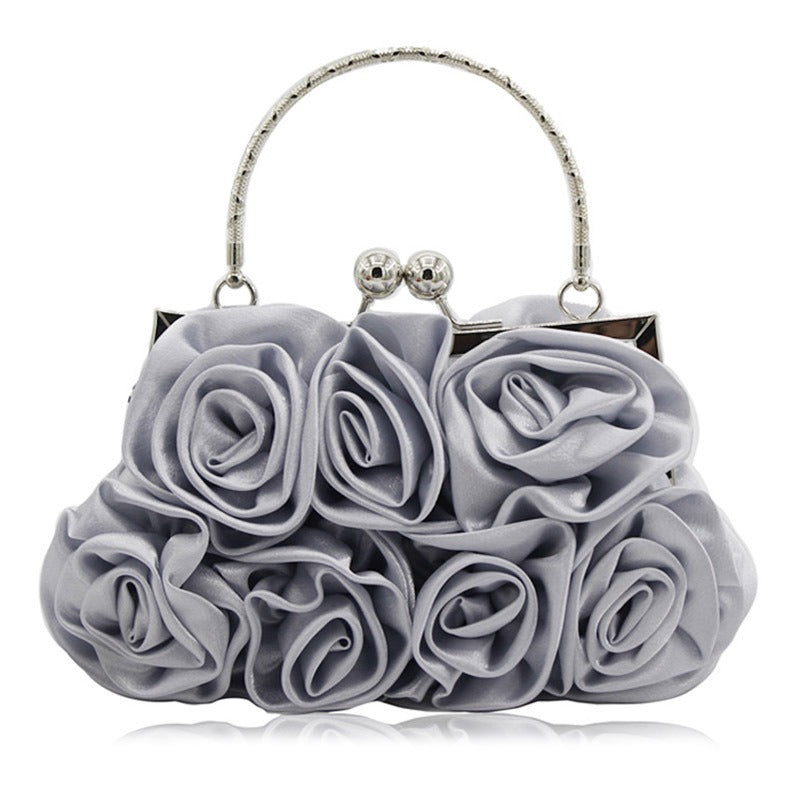 Rose Silk Bridal Clutch Bag