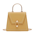 Metal Handle Crossbody Clutch Bag