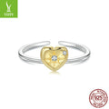 Love Splicing Open Ring – 18K Gold & Silver Duo