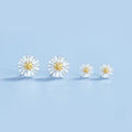 Sterling Silver Daisy Stud Earrings