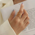 18K Gold Plated Titanium Wrap Ring