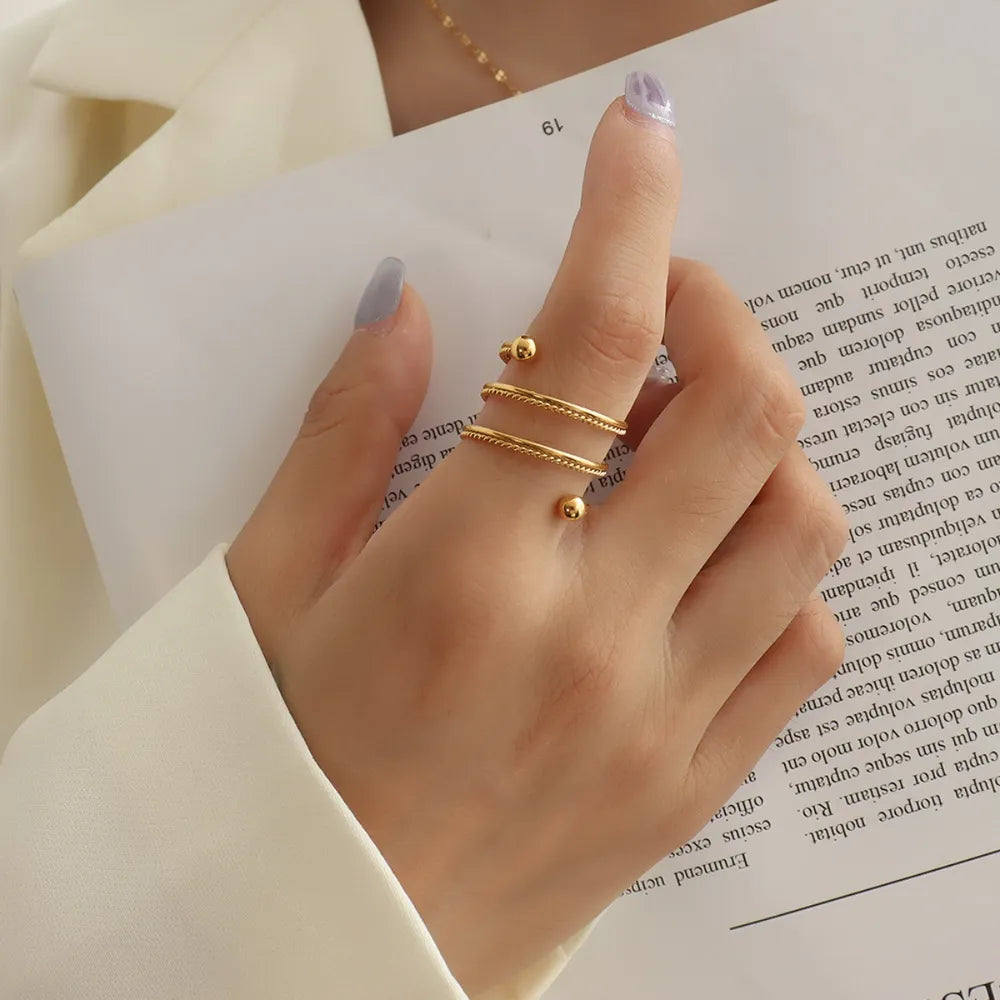 18K Gold Plated Titanium Wrap Ring