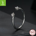 Moissanite Open Ring in 925 Silver