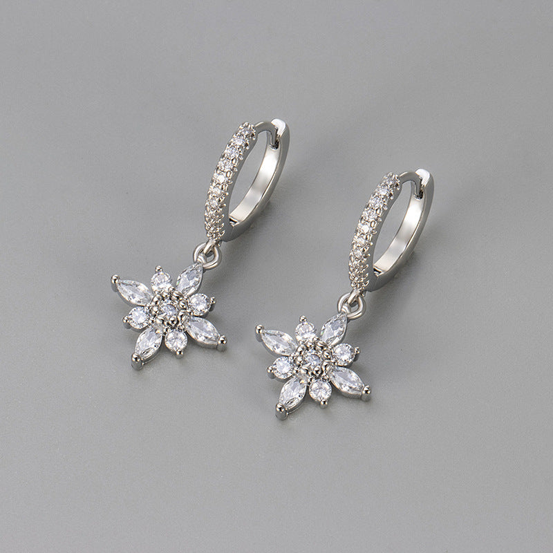 Octagonal Star Crystal Stud Earrings