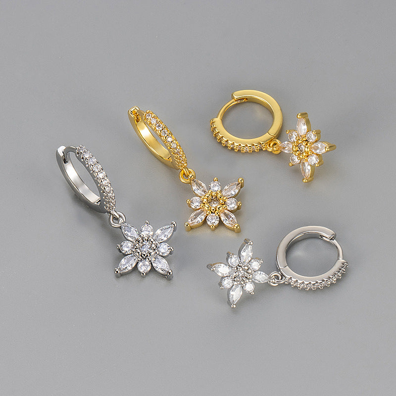 Octagonal Star Crystal Stud Earrings