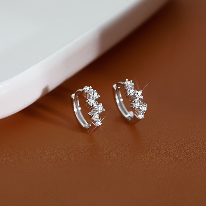 Minimalist Zircon Crystal Stud Earrings