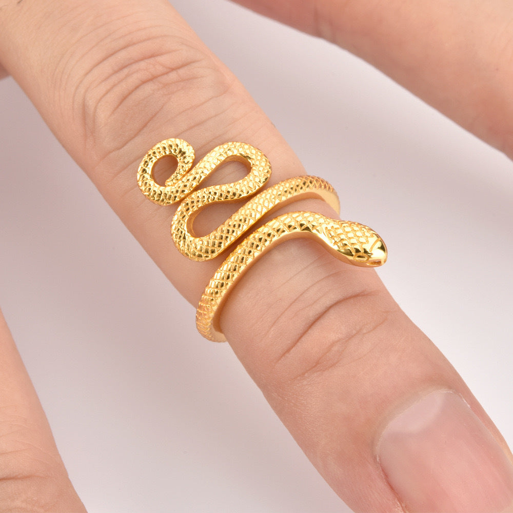 Snake Multi-Ring Open Ring in 925 Silver