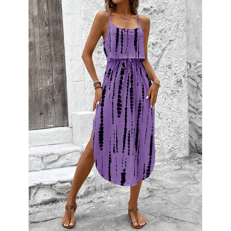 Printed Camisole Midi Dress
