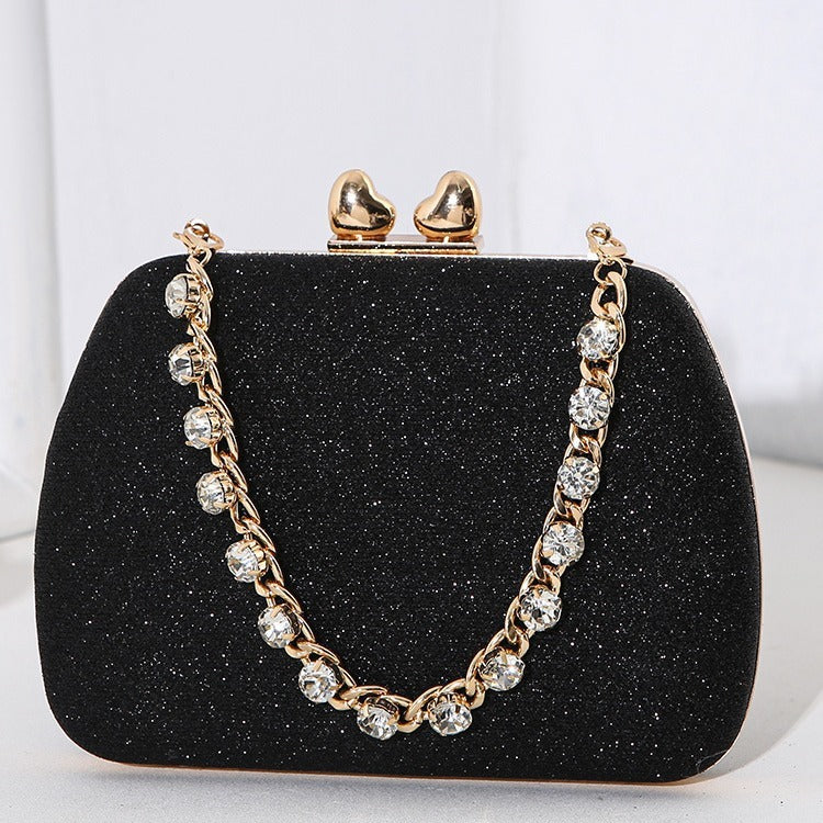 Crystal Chain Small Square Crossbody Bag