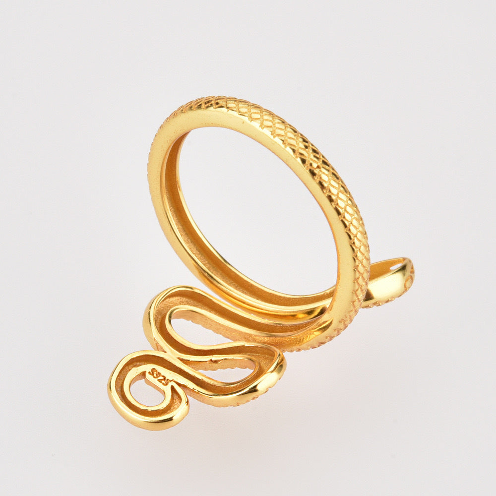 Snake Multi-Ring Open Ring in 925 Silver