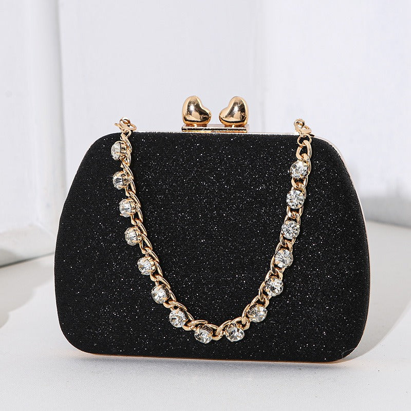Crystal Chain Small Square Crossbody Bag