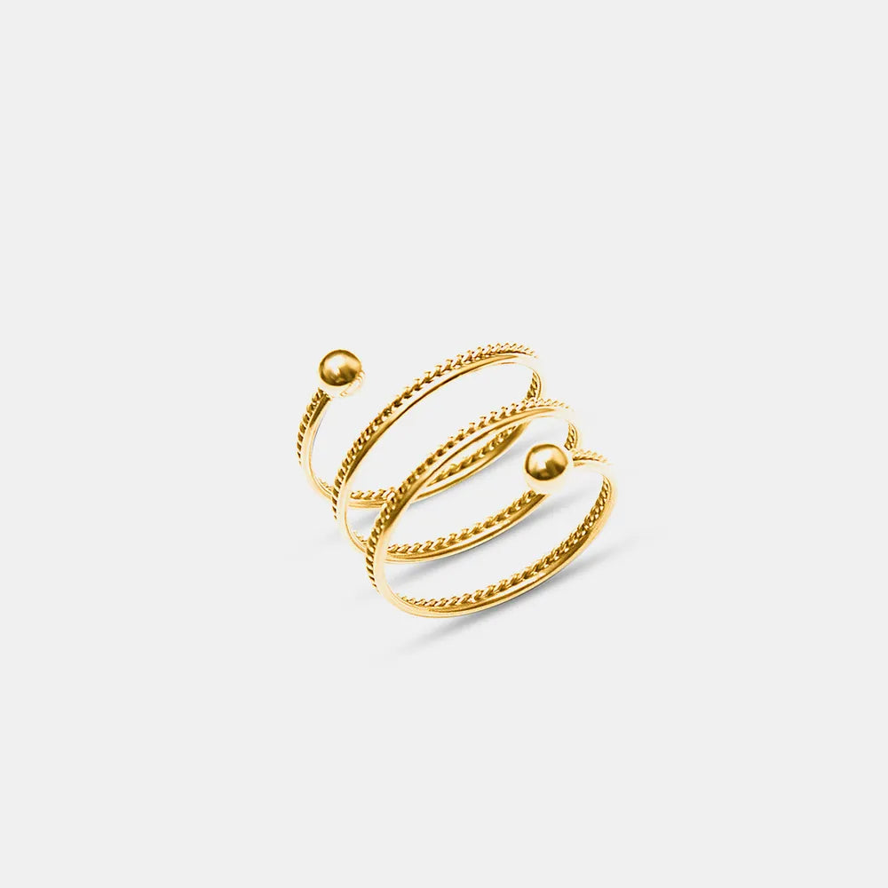 18K Gold Plated Titanium Wrap Ring