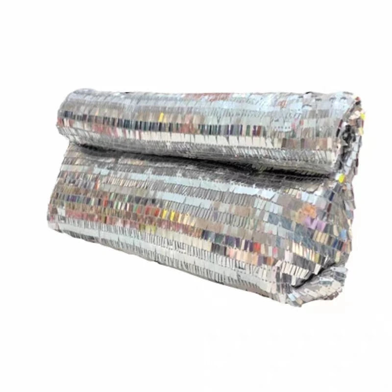 Shimmering Silver Evening Clutch Bag