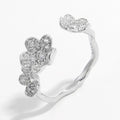 Zircon Inlaid Open Ring in 925 Sterling Silver