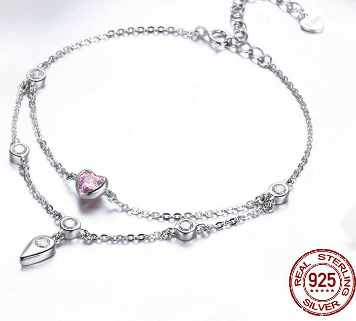 Ladies' Sweetheart 925 Silver Bracelet