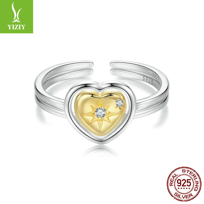 Love Splicing Open Ring – 18K Gold & Silver Duo