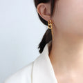 Titanium Steel Chain-Link Drop Earrings