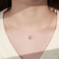 1 Carat Floating Moissanite Necklace in 925 Silver