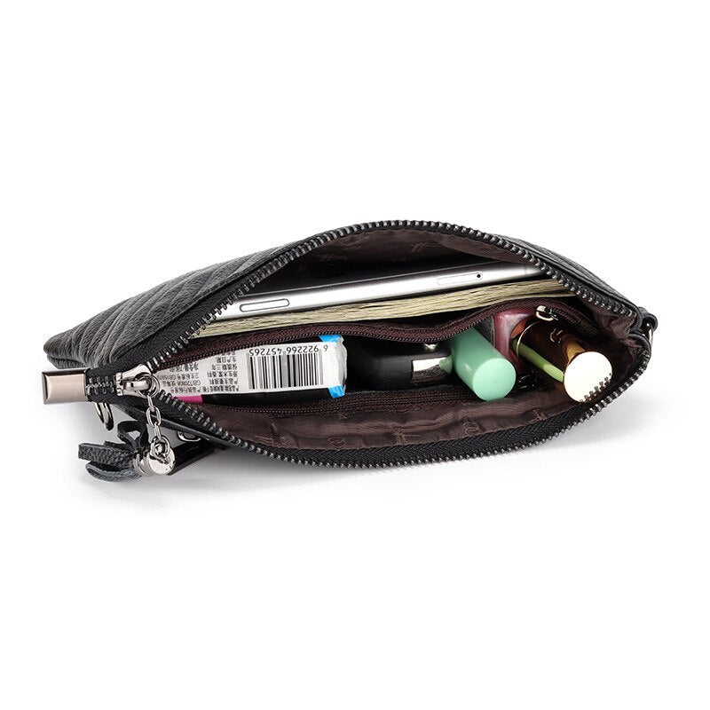 Genuine Leather Slim Crossbody Shoulder Bag