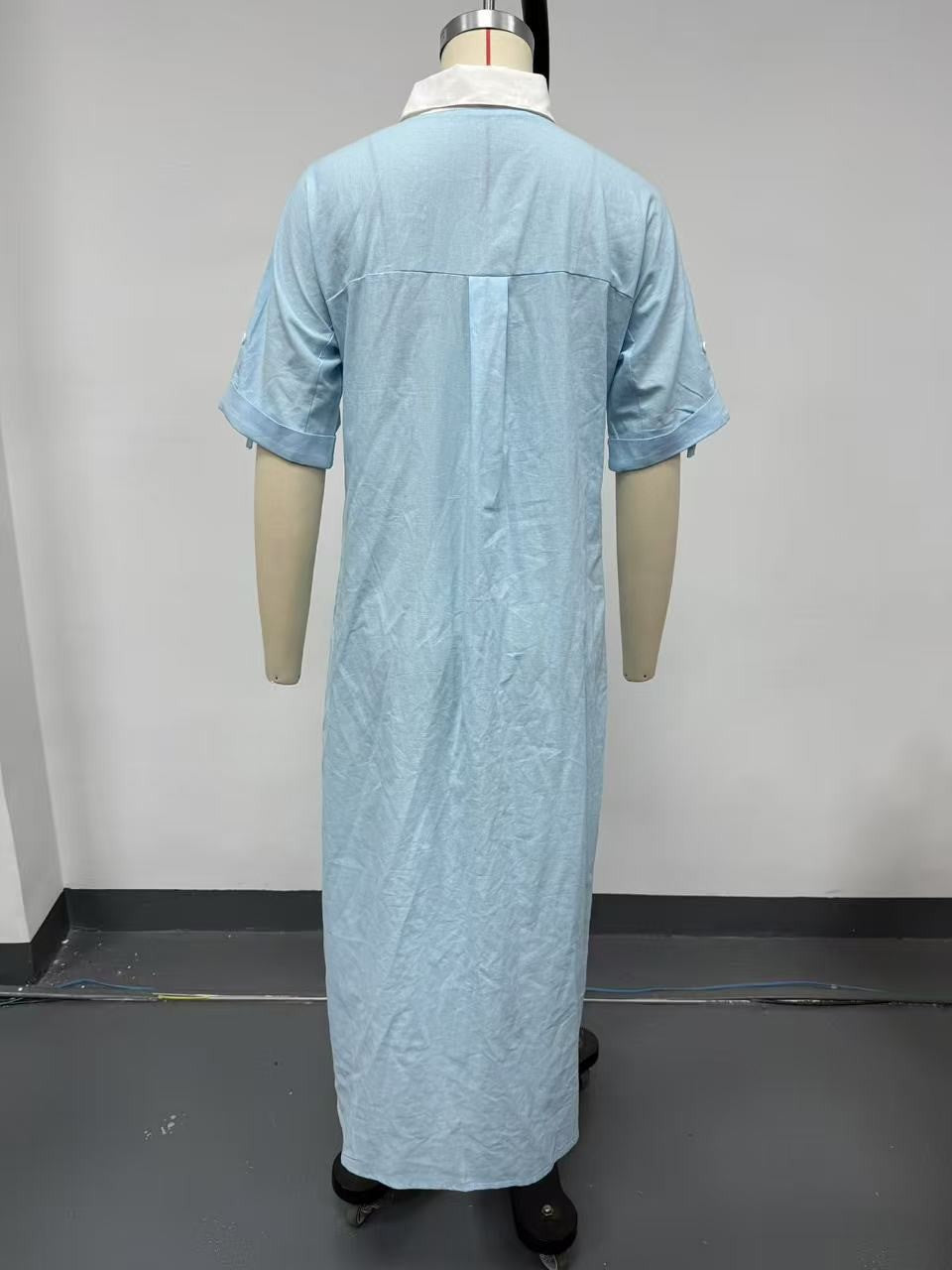 Relaxed Fit Short Sleeve Shirt Dress