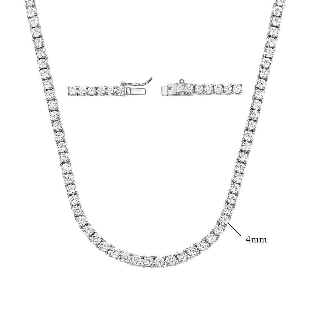 Zirconia Tennis Necklace in 18K Gold Plated Copper