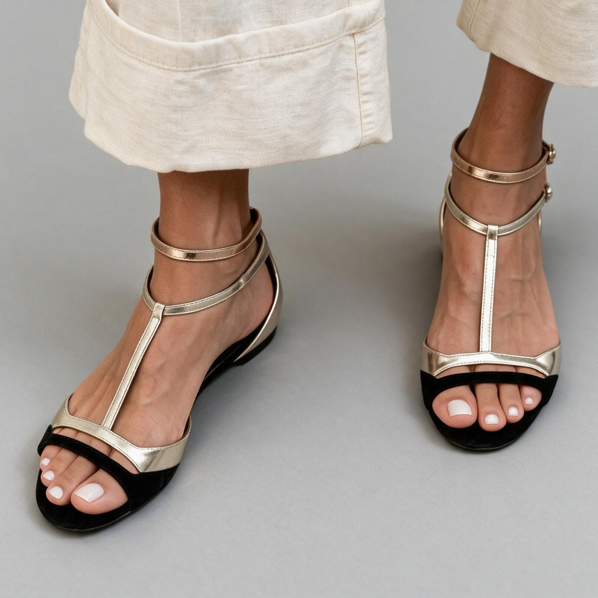 Flat Open Toe Fish Mouth Summer Sandals