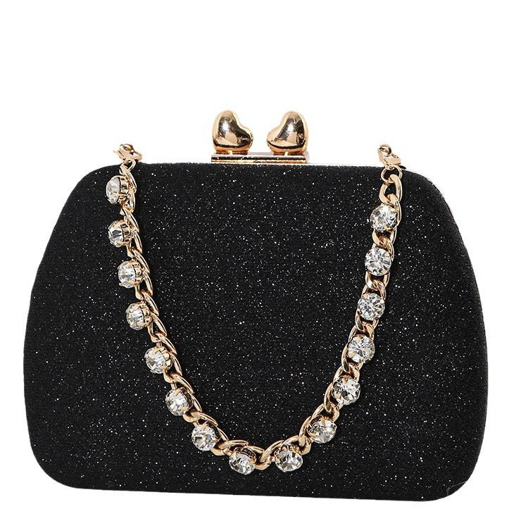 Crystal Chain Small Square Crossbody Bag