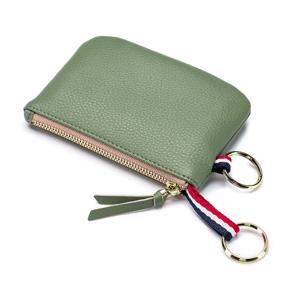 Genuine Leather Mini Wallet Clutch Purse