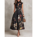 Sleeveless Floral Slim Fit Maxi Dress