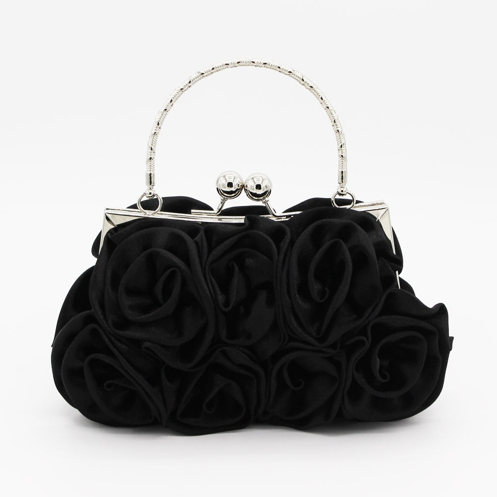Rose Silk Bridal Clutch Bag