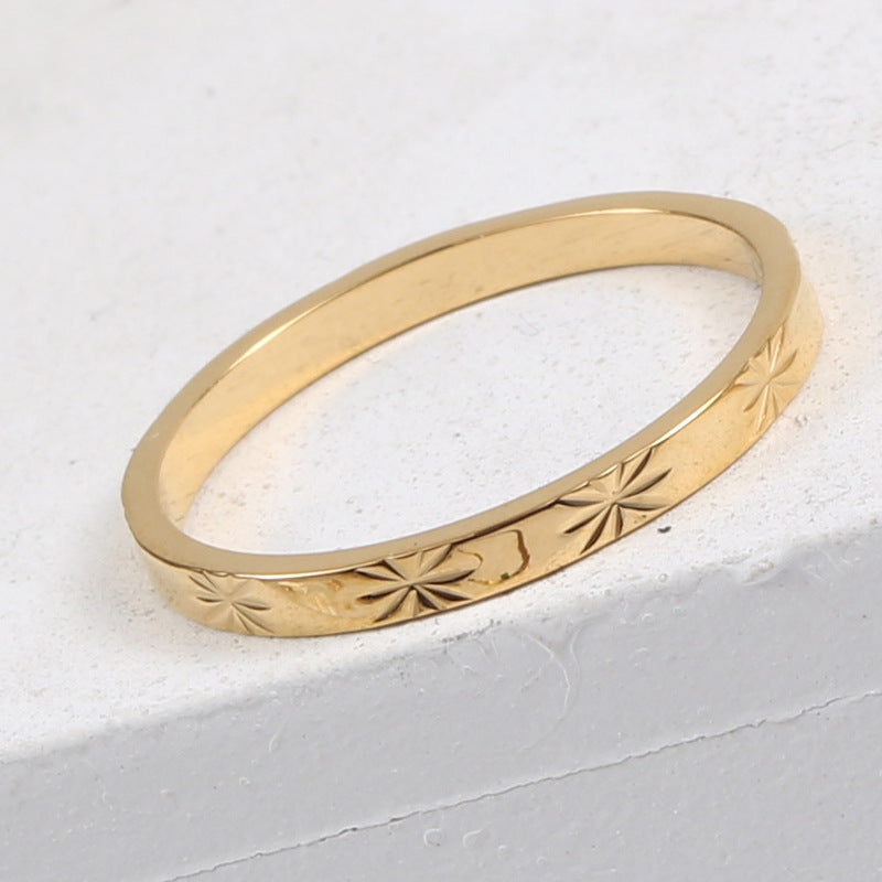 18K Gold Plated Titanium Ring