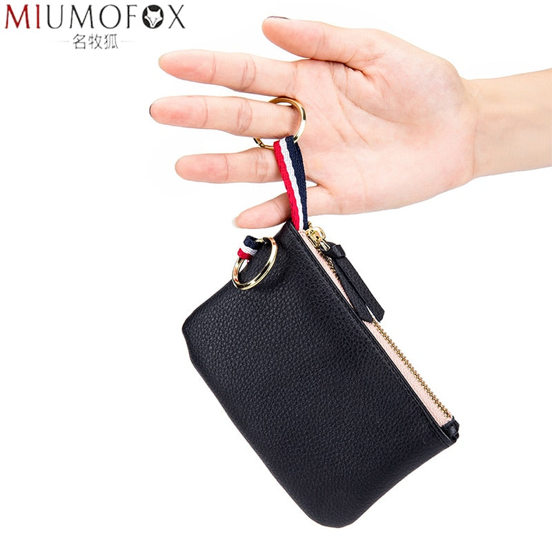 Genuine Leather Mini Wallet Clutch Purse